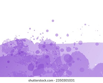 Vector Brush Stroke. Abstract Fluid Splash. Isolated Splash on White Backdrop. Violet Purple Watercolor Textured Background.  Gradient Paintbrush. Sale Banner Brushstroke.