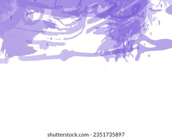 Vector Brush Stroke. Abstract Fluid Splash. Sale Banner Brushstroke. Violet Purple Watercolor Textured Background.  Isolated Splash on White Backdrop. Gradient Paintbrush.