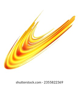 Vector Brush Stroke. Abstract Fluid Splash. Sale Banner Brushstroke. Fortuna Gold and Yellow Watercolor Textured Background.  Gradient Paintbrush. Isolated Splash on White Backdrop.