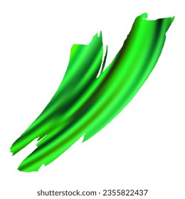 Vector Brush Stroke. Abstract Fluid Splash. Watercolor Textured Background.  Green and Teal Isolated Splash on White Backdrop. Sale Banner Brushstroke. Gradient Paintbrush.
