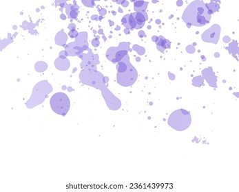 Estroque del pincel del vector. Resumen de la salpicadura de fluidos. Splash aislado sobre fondo blanco. Pincel de degradado. Fondo texturado de color violeta púrpura.  Pincel de pancarta de venta.