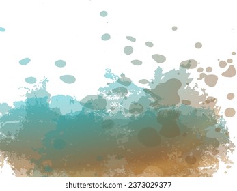 Vector Brush Stroke. Abstract Fluid Splash. Gradient Paintbrush. Blue and Indigo Isolated Splash on White Backdrop. Sale Banner Brushstroke. Watercolor Textured Background. 