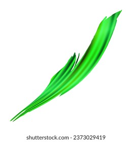 Vector Brush Stroke. Abstract Fluid Splash. Isolated Splash on White Backdrop. Watercolor Textured Background.  Sale Banner Brushstroke. Green and Teal Gradient Paintbrush.