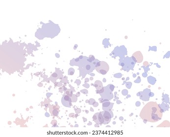 Image vectorielle Barrage de brosse. Splash Abstrait Fluide. Arrière-Plan Texture À L'aquarelle.  Brosse à peinture dégradante. Planche Isolée sur Fond Blanc. Vendre Bannière Brushstroke. Blue et Indigo