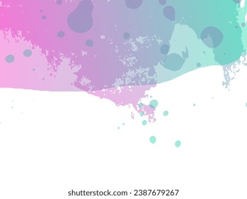 Vector Brush Stroke. Abstract Fluid Splash. Isolated Splash on White Backdrop. Sale Banner Brushstroke. Gradient Paintbrush. Watercolor Textured Background. 