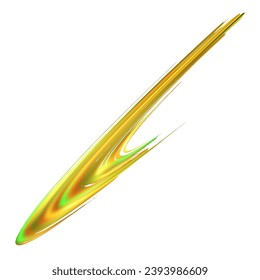 Vector Brush Stroke. Abstract Fluid Splash. Gradient Paintbrush. Sale Banner Brushstroke. Isolated Splash on White Backdrop. Watercolor Textured Background.  Fortuna Gold and Yellow