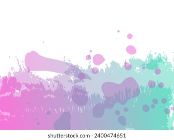 Vector Brush Stroke. Abstract Fluid Splash. Gradient Paintbrush. Isolated Splash on White Backdrop. Sale Banner Brushstroke. Watercolor Textured Background. 