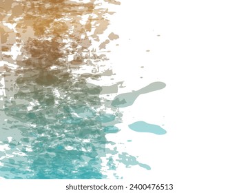 Vector Brush Stroke. Abstract Fluid Splash. Blue and Indigo Sale Banner Brushstroke. Watercolor Textured Background.  Isolated Splash on White Backdrop. Gradient Paintbrush.