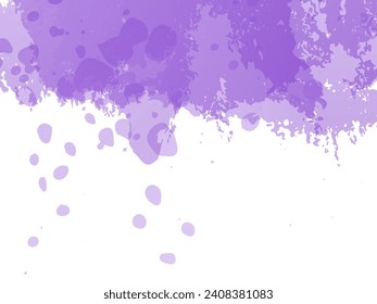 Vector Brush Stroke. Abstract Fluid Splash. Isolated Splash on White Backdrop. Watercolor Textured Background.  Violet Purple Sale Banner Brushstroke. Gradient Paintbrush.