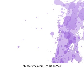 Vector Brush Stroke. Abstract Fluid Splash. Gradient Paintbrush. Isolated Splash on White Backdrop. Watercolor Textured Background.  Violet Purple Sale Banner Brushstroke.