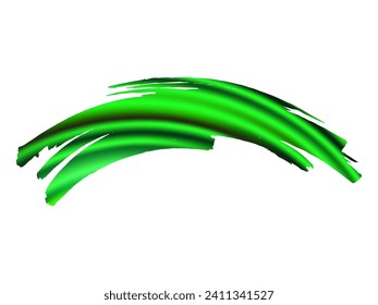 Vector Brush Stroke. Abstract Fluid Splash. Sale Banner Brushstroke. Watercolor Textured Background.  Isolated Splash on White Backdrop. Gradient Paintbrush. Green and Teal