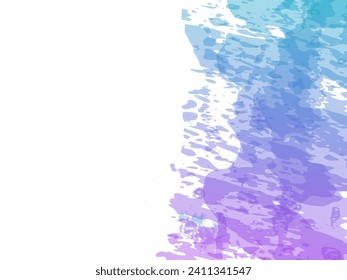Vector Brush Stroke. Abstract Fluid Splash. Watercolor Textured Background.  Isolated Splash on White Backdrop. Blue and Indigo Gradient Paintbrush. Sale Banner Brushstroke.