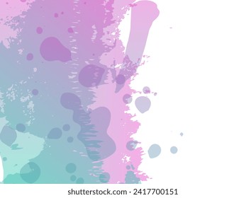 Vector Brush Stroke. Abstract Fluid Splash. Isolated Splash on White Backdrop. Watercolor Textured Background.  Sale Banner Brushstroke. Gradient Paintbrush.