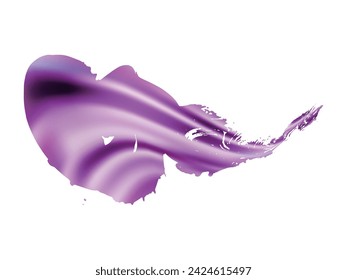 Vector Brush Stroke. Abstract Fluid Splash. Sale Banner Brushstroke. Pink and Purple Gradient Paintbrush. Isolated Splash on White Backdrop. Watercolor Textured Background. 