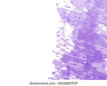 Vector Brush Stroke. Abstract Fluid Splash. Sale Banner Brushstroke. Gradient Paintbrush. Violet Purple Watercolor Textured Background.  Isolated Splash on White Backdrop.