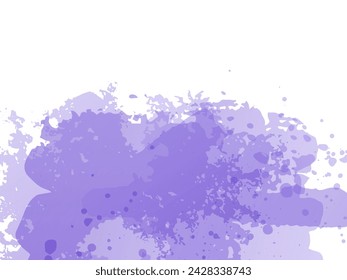 Vector Brush Stroke. Abstract Fluid Splash. Sale Banner Brushstroke. Isolated Splash on White Backdrop. Violet Purple Watercolor Textured Background.  Gradient Paintbrush.