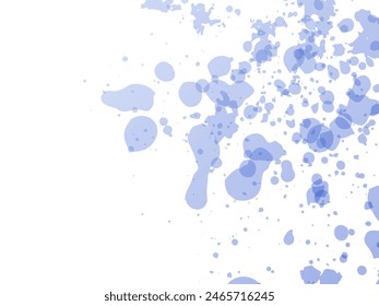 Vector Brush Stroke. Abstract Fluid Splash. Blue and Indigo Isolated Splash on White Backdrop. Sale Banner Brushstroke. Gradient Paintbrush. Watercolor Textured Background. 