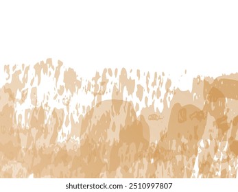 Traçado do pincel vetorial. Resumir Resplendor De Líquido. Pincelada de banner de venda. Fundo Texturizado Aquarela.  Pincel de Gradiente Laranja Dourado. Tela Inicial Isolada no Fundo Branco.