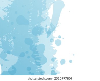 Coup De Brosse Image vectorielle. Éclaboussures De Fluide D'Abstrait. Arrière-Plan Texturé À L'Aquarelle.  Éclaboussure isolée sur fond blanc. Vente Bannière Brushstroke. Pinceau dégradé bleu et indigo.