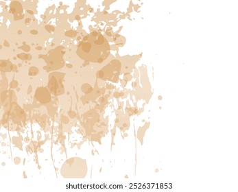 Vector Brush Stroke. Abstract Fluid Splash. Sale Banner Brushstroke. Gradient Paintbrush. Watercolor Textured Background.  Isolated Splash on White Backdrop. Gold Orange