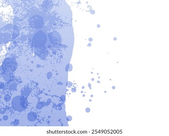 Vector Brush Stroke. Abstract Fluid Splash. Sale Banner Brushstroke. Isolated Splash on White Backdrop. Blue and Indigo Gradient Paintbrush. Watercolor Textured Background. 