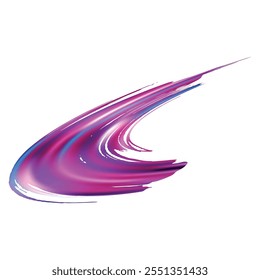 Vector Brush Stroke. Abstract Fluid Splash. Gradient Paintbrush. Watercolor Textured Background.  Pink and Purple Sale Banner Brushstroke. Isolated Splash on White Backdrop.