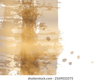 Vector Brush Stroke. Abstract Fluid Splash. Gold Orange Sale Banner Brushstroke. Isolated Splash on White Backdrop. Gradient Paintbrush. Watercolor Textured Background. 