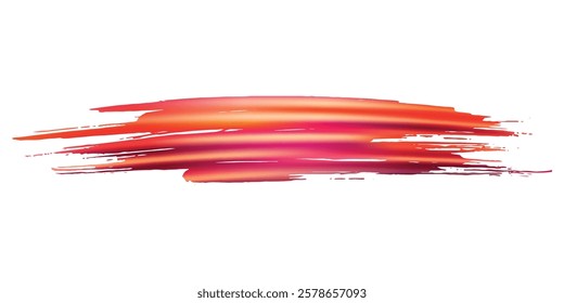 Vector Brush Stroke. Abstract Fluid Splash. Watercolor Textured Background.  Gradient Paintbrush. Pink and Purple Sale Banner Brushstroke. Isolated Splash on White Backdrop.