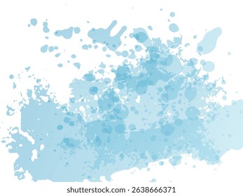 Vector Brush Stroke. Abstract Fluid Splash. Isolated Splash on White Backdrop. Sale Banner Brushstroke. Gradient Paintbrush. Blue and Indigo Watercolor Textured Background. 