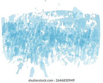 Coup De Brosse Image vectorielle. Éclaboussures De Fluide D'Abstrait. Arrière-Plan Texturé À L'Aquarelle.  Éclaboussure isolée bleue et indigo sur fond blanc. Pinceau dégradé. Vente Bannière Brushstroke.