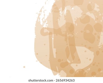 Vektorpinselstrich. Abstrakter Flüssigkeitsspritzer. Farbverlauf-Pinsel. Verkauf Banner Brushstroke. Aquarell, strukturierter Hintergrund.  Goldorange, isolierter Splash auf weißem Hintergrund.