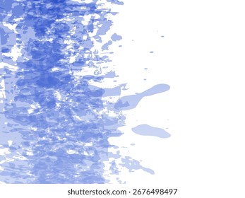 Traçado do pincel vetorial. Resumir Resplendor De Líquido. Pincel de Gradiente. Fundo Texturizado Aquarela.  Tela Inicial Isolada no Fundo Branco. Pincelada de banner de venda. Azul e índigo
