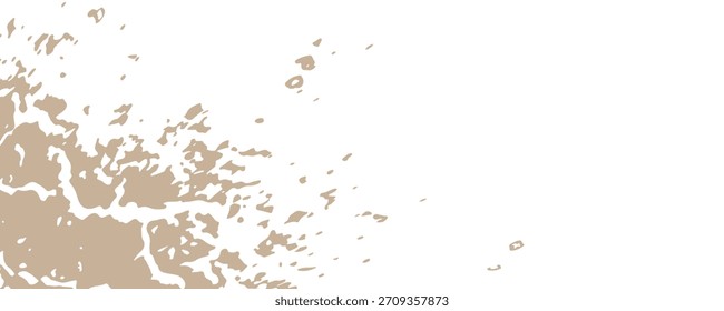 Carrera de cepillo de Vector. Salpicadura de fluido Abstractas. Venta Anuncio Brushstroke. Pincel degradado. Splash aislado naranja dorado sobre fondo blanco. cartel