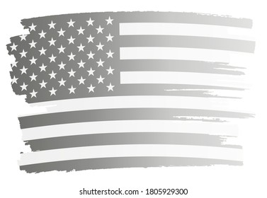 El pincel vectorial se apoderó de la bandera estadounidense.Bandera de Estados Unidos Grunge.