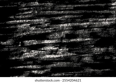 Vector brush stroke background. Grunge grain painted texture. Black and white backdrop. Horizontal stripes