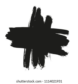 Vector brush stroke banner. Hand painted spot.