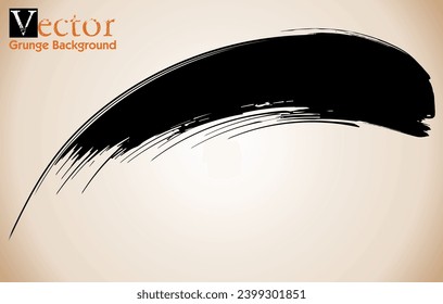 Vector Brush Stroke. Black paint wavy brush strokes vector collection. Dirty curved lines and wavy brushstrokes. Modern grunge brush lines.Calligraphy