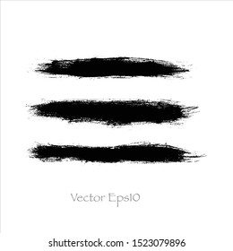 Vector brush stroke black watercolor.paint ink background.
