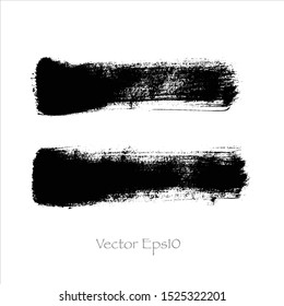Vector brush stroke black watercolor.paint ink background.