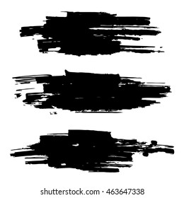 Vector Brush Stroke Collection. Grunge Brush Stroke. Black Grunge Texture