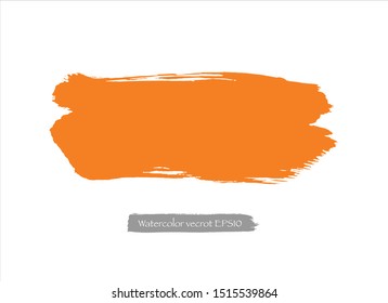 vector brush stroke color orange background.creative illustration.