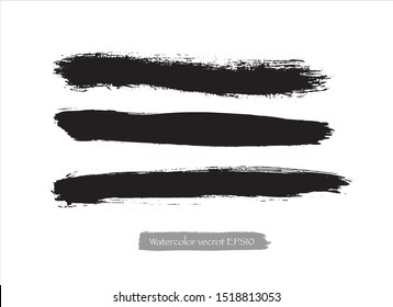 vector brush stroke color set black.creative graffiti illustration image.