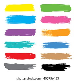 Vector Brush stroke Colorful vector hand drawn with ink