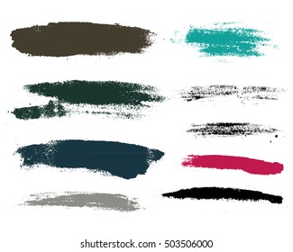 Vector Brush stroke Colorful hand drawn with ink