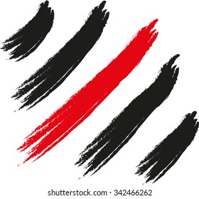 Vector Brush Stroke . Curved Dry Brush Stroke . Grunge Distress Textured Design Element . Black Painted Brush Stroke . Used As Banner , Infographic , Template , Logo .trendy modern color