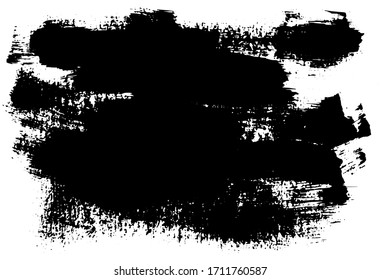 Vector brush stroke. Dirty ink texture splatter. Grunge rectangle text boxe.	