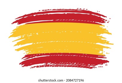 Vector brush stroke flag of Spain.