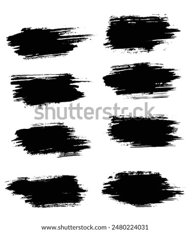 Vector brush stroke frame illustration collection
