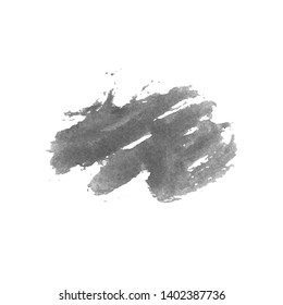 Vector Brush Stroke. Grunge Ink pen. Distressed quill. Black Modern Textured pen Stroke. Curls of a spiral drawn with ink by a sharp feather