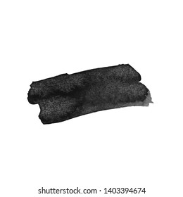 Vector Brush Stroke. Grunge Ink pen. Distressed quill. Black Modern Textured pen Stroke. Curls of a spiral drawn with ink by a sharp feather